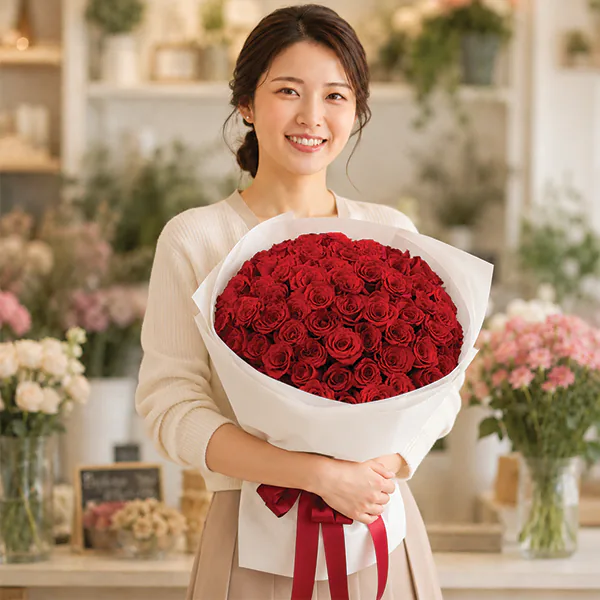 60 Radiant Red Roses of Eternal Love - Image 2