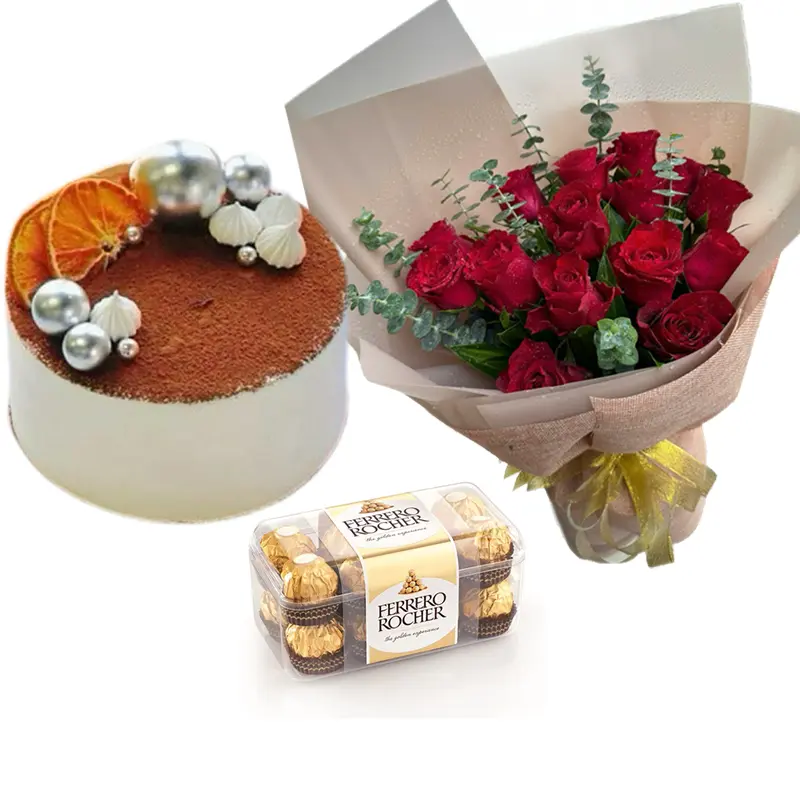 Combo Bouquet – Chocolate – Cake