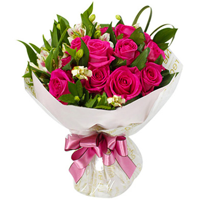 Summer Pink Rose Bouquet