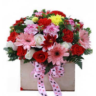 Mixed Gerberas In A Box