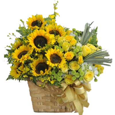 Sunflower Basket