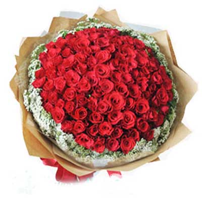 Bouquet of 100 Red Roses