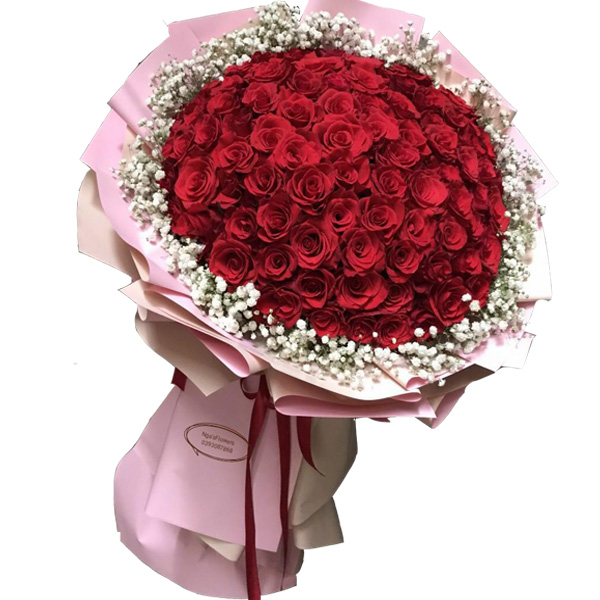 100 flowers rose bouquet