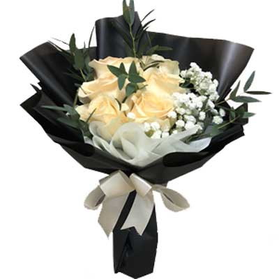 Champagne Rose In Bouquet