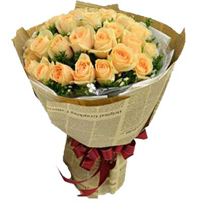 2 Dozen Champagne Roses In A Bouquet