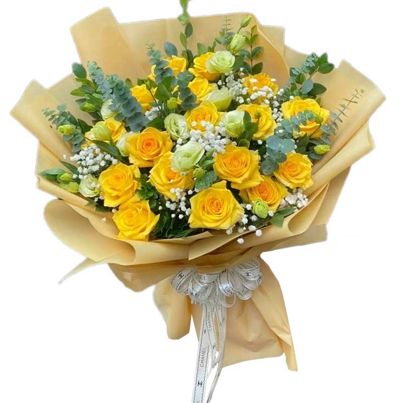 Sunny Bouquet Of Yellow Roses
