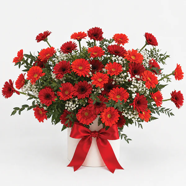 Scarlet Blossom Symphony Basket